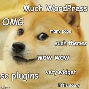 Doge Meme with WordPress phrases